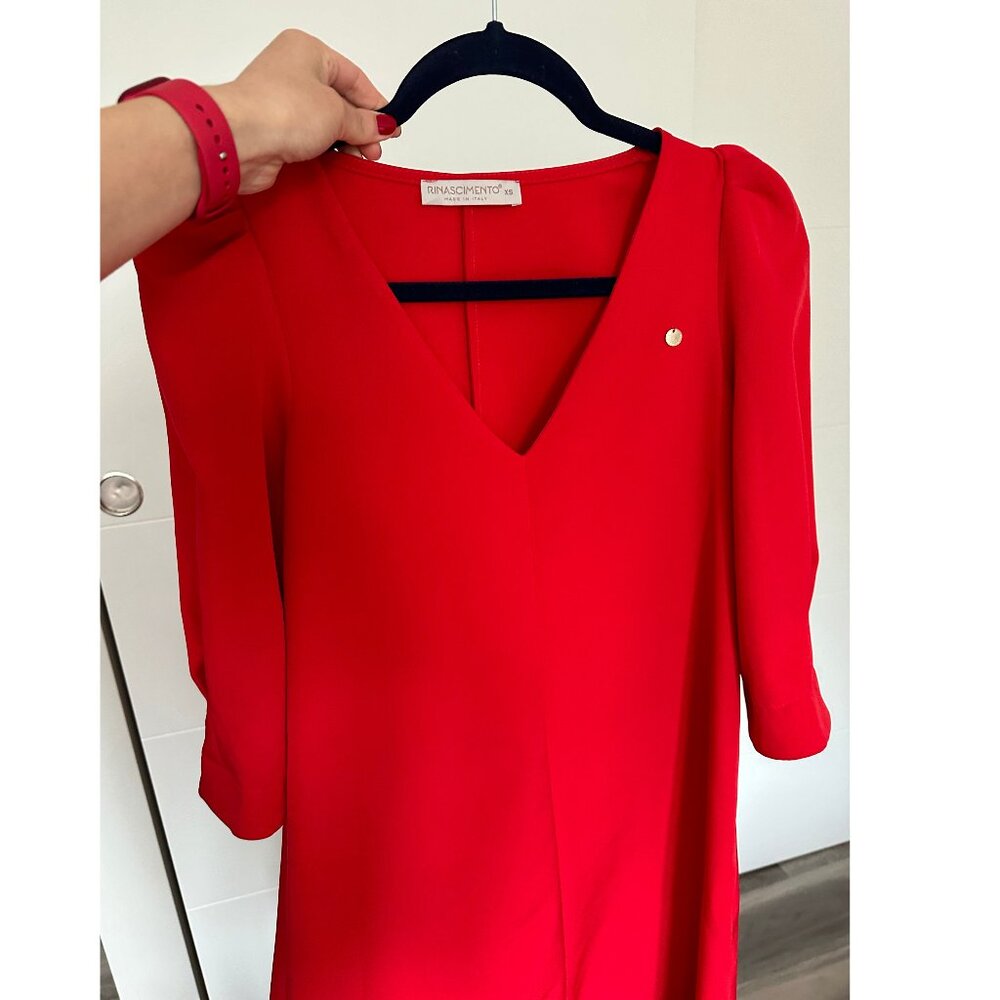Red V-Neck Dress by RINASCIMENTO - New Without Tags